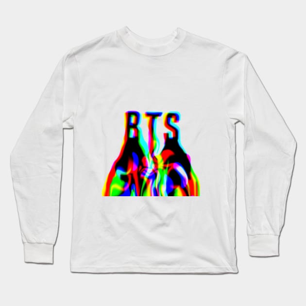 BTS RGB paint text design Long Sleeve T-Shirt by bixxbite